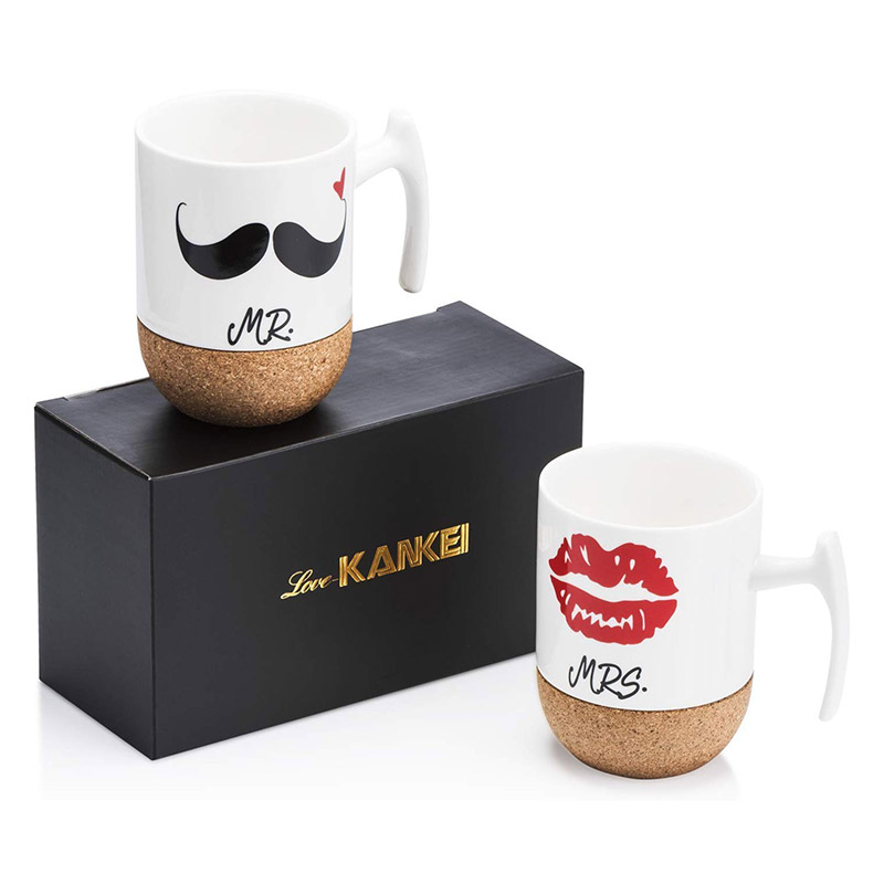 Mr Mme Mug - tasse à Café - tasse à Thee - cadeau Couple - coffret